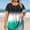 002 Green, variant on Hvot&aat Womens Plus Size Tops Short Sleeved Round Neck Button Up T-Shirts Pleated Front Flowy Tunics Tee