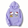 thumbnail image 2 of 2024 New Hello Kitty Women Hoodie Cartoon Anime Men Oversized Sweatshirt Spring Autumn Yellow Couple Pullover Clothes Tops ZR, 2 of 6