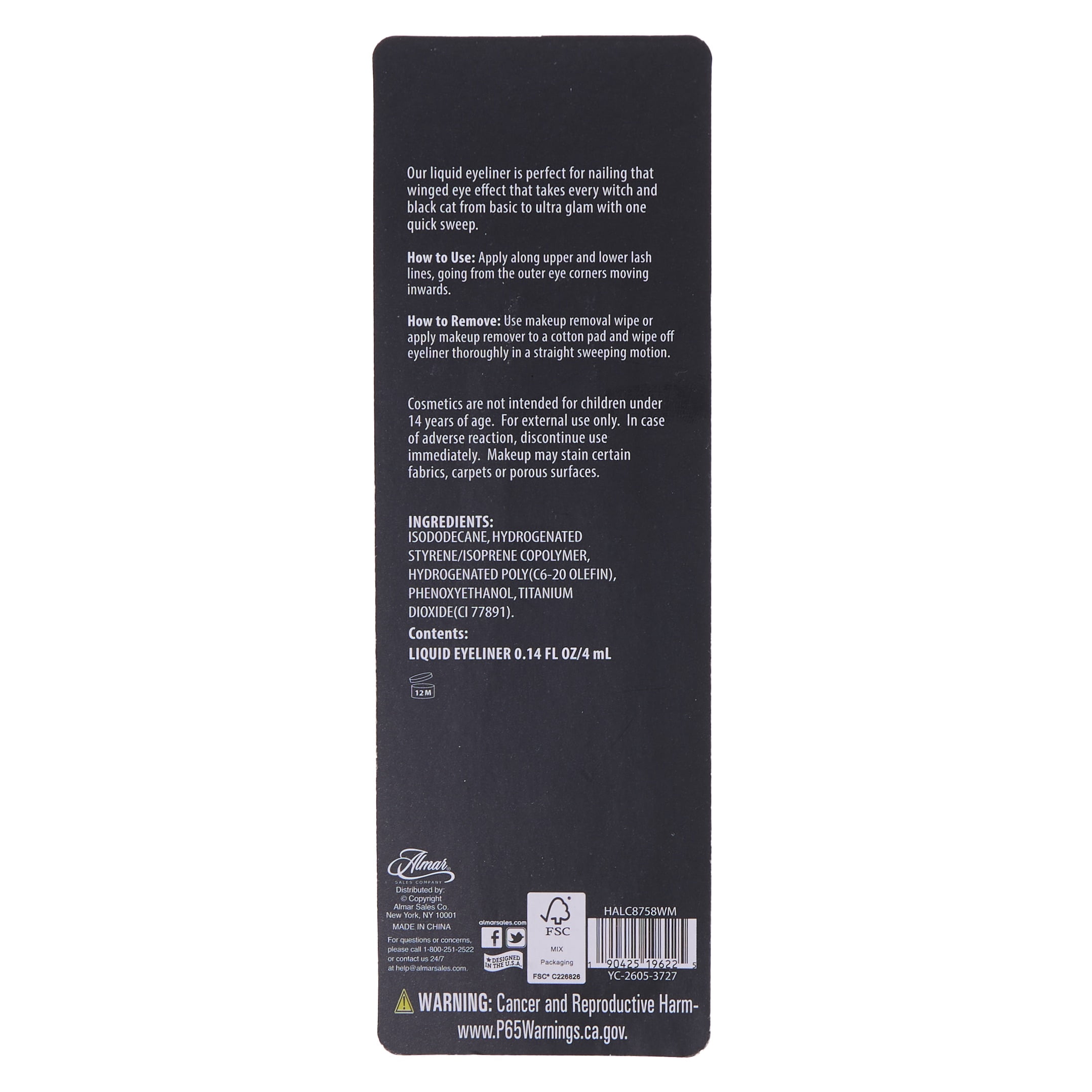 Expressions Precision Liquid Eyeliner for Costume Makeup - White