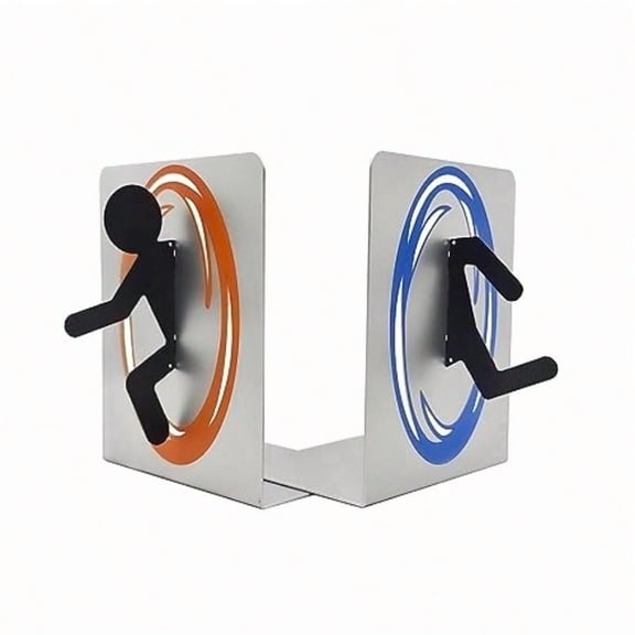 Heavy Duty Metal Portal Bookend Creative Gift For Game Lovers