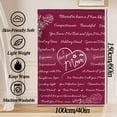 thumbnail image 5 of Mothers Day Birthday Gifts for Mom, Flannel Throw Blanket to My Mom from Daughter Son Soft Blanket Mothers Gift for Sofa Travel Bedding YR001, 5 of 5