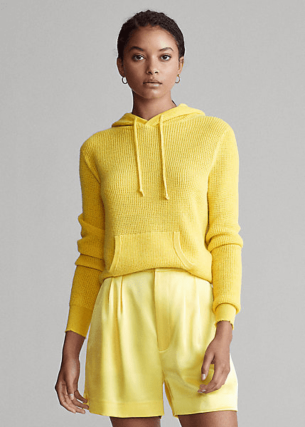 ralph lauren waffle knit hoodie