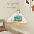 thumbnail image 4 of Corner Wall Desk, Small Corner Desk with Storage Shelves, Triangle Writing Table for Small Spaces, Wall Mounted Floating Table for Study, Living Room, Bedroom (White), 4 of 18