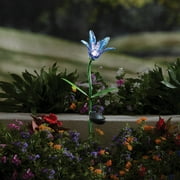 Better Homes & Gardens Solar Powered Blue Flower Stake Light Outdoor Décor