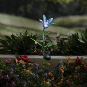 Better Homes & Gardens Solar Powered Blue Flower Stake Light Outdoor Décor