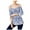 Blue - royalfoilage, variant on I.N.C Womens Mixed-Print Knit Blouse, Blue, Small