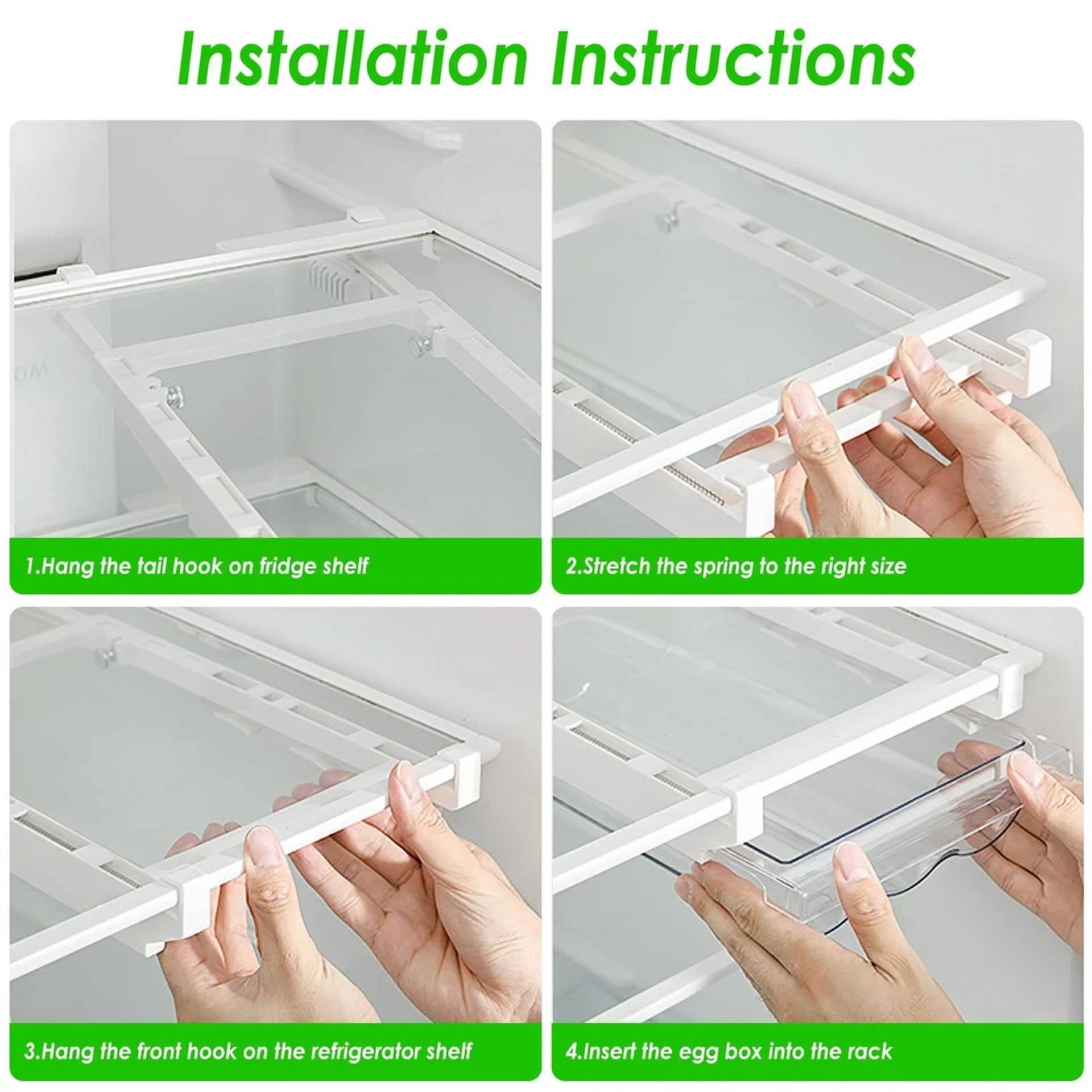 PRIME - Drawer-Style Egg Rack - For Fridge Organization & Home Kitchen