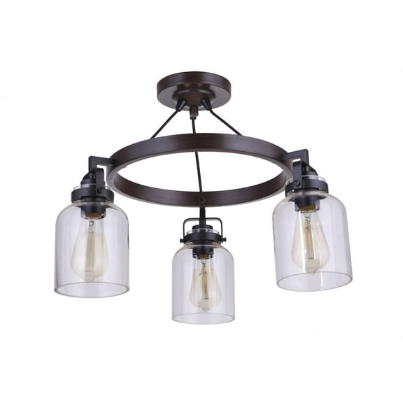 Craftmade Lighting - Three Light Semi Flush Mount - Indoor Ceiling Lighting -