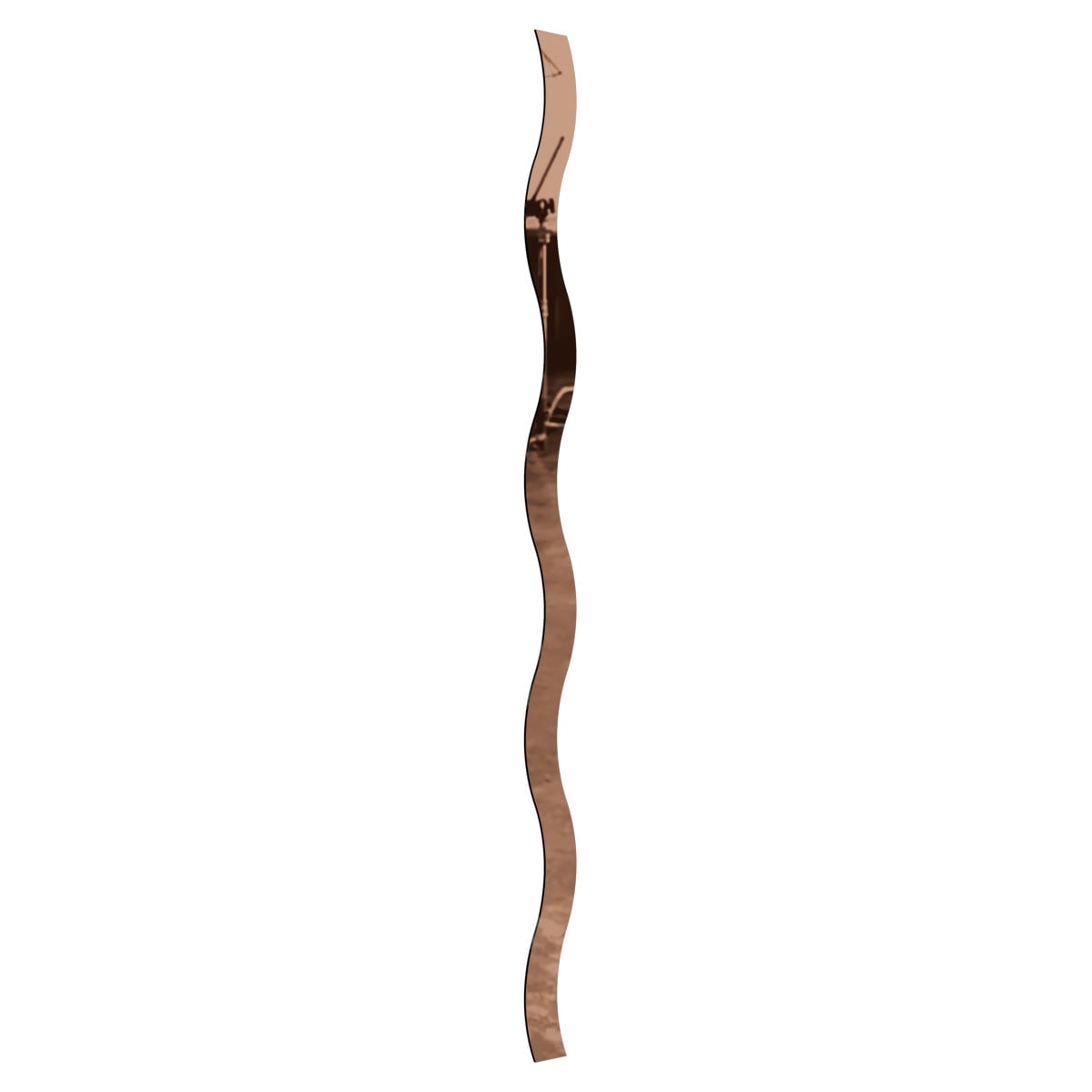 Ekena Millwork 47"H x 1/8"T Brazos Adjustable Acrylic Decorative Slat Wall Panel Kit, Bronze Mirror (contains 22 Slats)