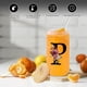 thumbnail image 2 of Vaso de vidrio Wulcea con monograma, 500 ml, con tapa y pajita, 2 of 6