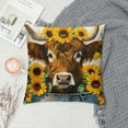 thumbnail image 2 of Qinduosi  Summer Highland Cow Pillow Covers Decorations for Home Decor for Sofa Couch(Fillers Not Include), 2 of 5