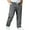 Gray, variant on Men's Baggy Jeans Business Casual Elastic Waist Trousers Stretch Slacks Drawstring Straght Leg Denim Pants Blue