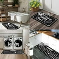 thumbnail image 6 of Black Kitchen Rugs And Mats Non Skid Washable, Quotes Kitchen Mat Set Of 2 Decorative Anti-Fatigue Floor Mats for Cooking and Dining Areas Black Kitchen Decor and Accessories 17"x47.2"+17"x30", 6 of 6