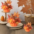 thumbnail image 5 of Ikohbadg Autumn Simulation Pumpkin Ornament for Living Room, Exquisite Fall Decorative Accent for Bedroom, Entryway, and Hallway, Handcrafted Thanksgiving Decor, 5 of 6