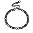 thumbnail image 1 of PROSTEEL Eslabón Cubano Negro 4,8MM Ancho Cadena Pulseras de Moda para Hombre Mujer Joyería Regalo Ajustable, 16de Longitud, 1 of 6