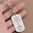 thumbnail image 4 of Ten Commandments Polish Przykazań Bożych Engraved Dog Tag Bible Keychain Stainless Steel or 18k Gold, 4 of 11
