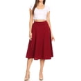 thumbnail image 5 of Women's Flared Lightweight Elastic Midi A-line Skirt, 5 of 8