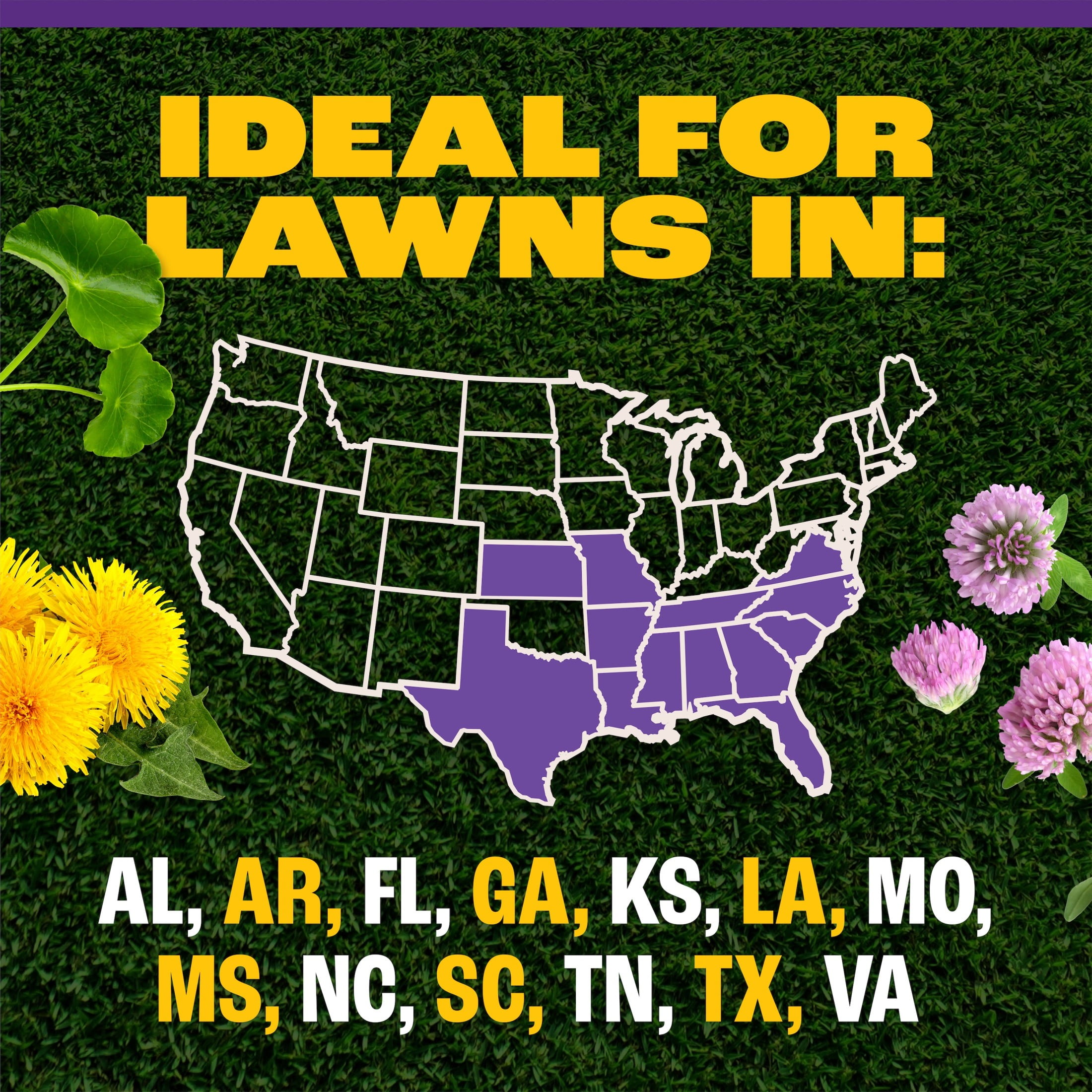 Pennington Full Season Southern Weed and Feed with Crabgrass Control, 25-0-14 Fertilizer, 8 lb., 2.5M Coverage