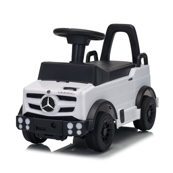 HEIMILI Kids Push Car,Licensed Mercedes-Benz Unimog,Toddler Ride On Toy with Anti-Slip Wheels & Safety Bumper Guards, Foot to Floor Toy for Indoor & Outdoor,White