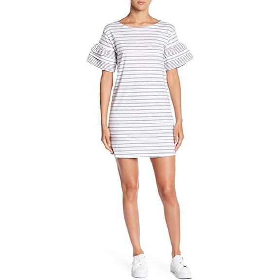 Romeo & Juliet Couture Striped Polka Dot Tier Sleeve Dress - Medium