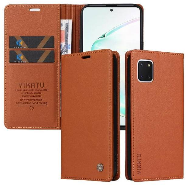 Funda para Samsung Galaxy Note 10 Lite Estuche de Cuero PU Tipo Cartera con Ranuras para Tarjetas y Cierre Magnético