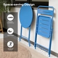 thumbnail image 3 of KAMEROUT 3-Piece Outdoor Bistro Sets with Table and 2 Chairs, Blue, 3 of 7