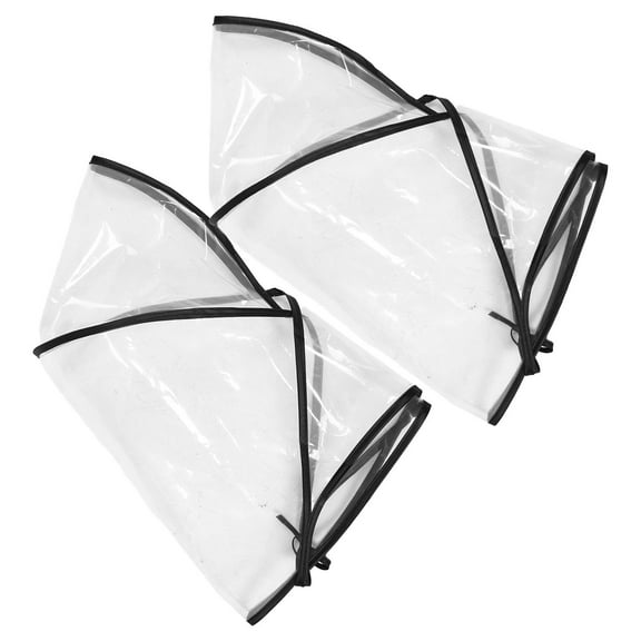 Raindrops 2PCS Rain Bonnet with Visor Clear Waterproof Rain Scarf Protect Hairstyle Plastic Raining Hats for Women Lady to Keep Hairstyle