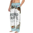 thumbnail image 2 of Junzan Men'S Pajama Pants World Travel Sleepwear Pants Pj Bottoms Drawstring And Pockets, 2 of 9