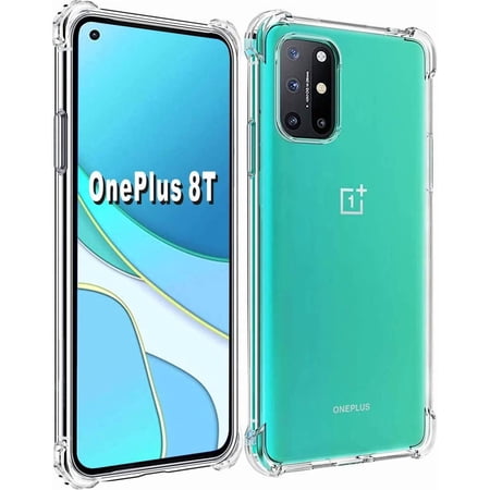Compatible with Oneplus 8T Phone Case 6.5" Clear | Clear[Not 8],Reinforced Corners TPU Shock-Absorption Flexible Cell Cover