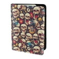 thumbnail image 2 of Pofeuu rock record music Skull Print Travel Document Organizer Passport Holder Men Women for Family (6.5 in x 4.5 in),Wallet Holder Credit Card Clutch Bag Case, 2 of 5