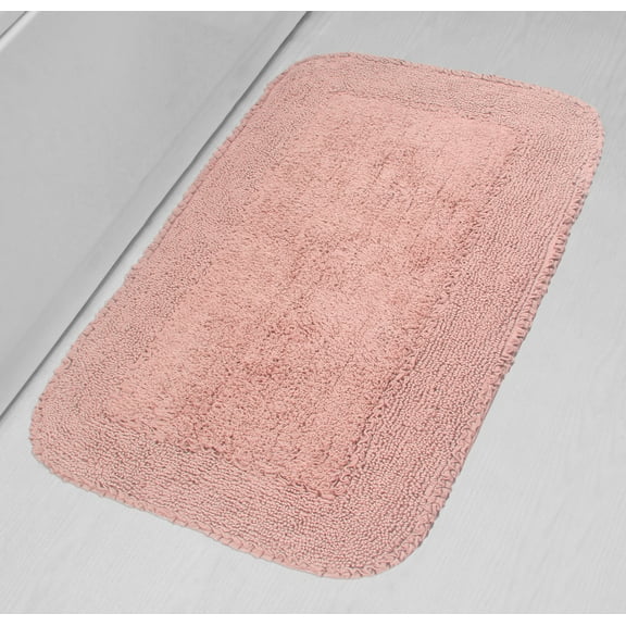 Home Weavers Radiant Collection 100% Cotton Bathroom Rugs Set, Machine Washable Rug, Extra Soft and Absorbent bath Rug, Kitchen Mat, Bath Mat Set, Bath Floor Mat Non Slip, 24"x40" Rectangle, Pink Rug