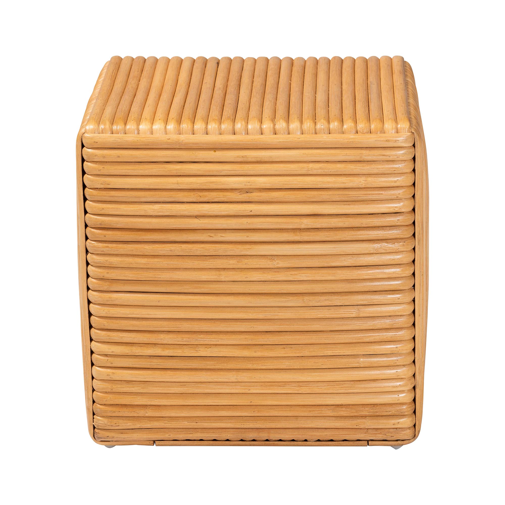 bali & pari Karina Boho Footstool, Light Honey