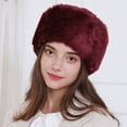 thumbnail image 1 of Gorro de invierno de piel para hombre y mujer, gorro tipo jersey Baotou, gorro de piel de conejo de imitación cálido y frío a la moda, 1 of 4