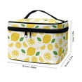 thumbnail image 6 of HELLHERO Lemons Portable Makeup Brush Bag Double Layer Travel Makeup Bag Adult Travel Portable Brush Holders, 6 of 6