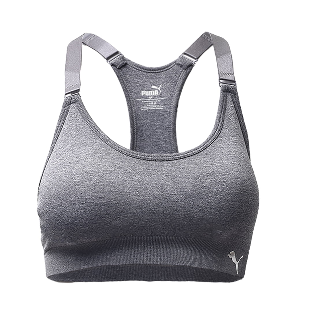 Puma Women's 2 Pack Active Performance Sports Bras Pink / Gray