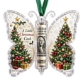 thumbnail image 4 of 6Pc Christmas Tree Cash Holder Ornaments, Clear Acrylic Butterfly Design Cash Tube Holder With Hanging Ribbon For Holiday, Tree Wreath And Gift Giving, 4 of 5