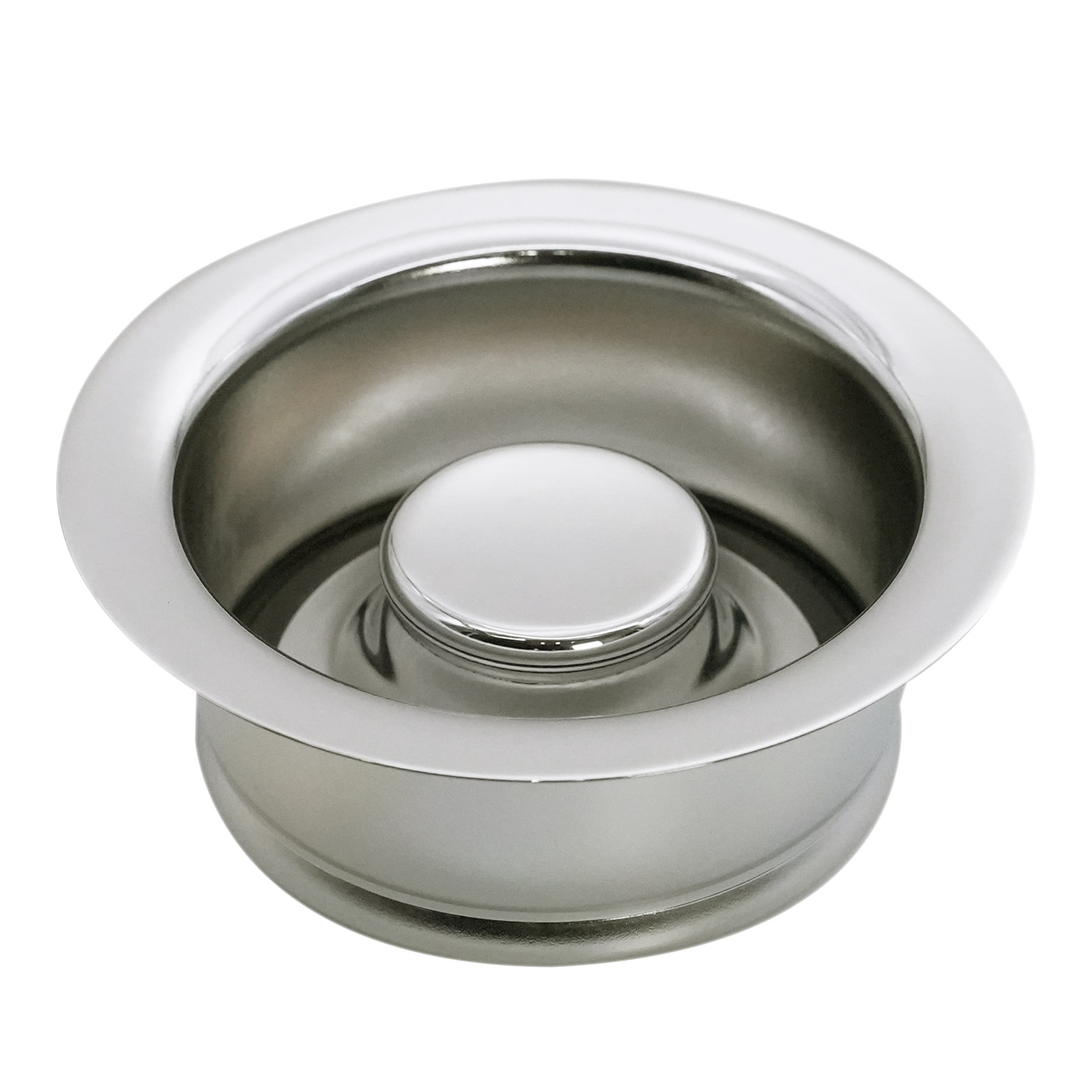 Westbrass Kitchen Sink Waste Disposal Drain Flange and Stopper, Polished Nickel