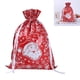 thumbnail image 2 of Bewildely Bolsa de dulces de Navidad con cordón para galletas, aperitivos, bolsa de embalaje, regalo de fiesta impreso de Navidad, decoraciones Kits de decoración para fiestas rojo extraordinario, 2 of 6