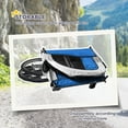 thumbnail image 6 of Aosom Dog Bike Trailer 2-In-1 Pet Stroller with Canopy and Storage Pockets, Blue, 6 of 10