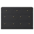 thumbnail image 2 of Heynemo Dresser for Bedroom with 7 Drawers, Wood Drawer Organizer for Bedroom, Living Room, Hallway, Black, 2 of 9
