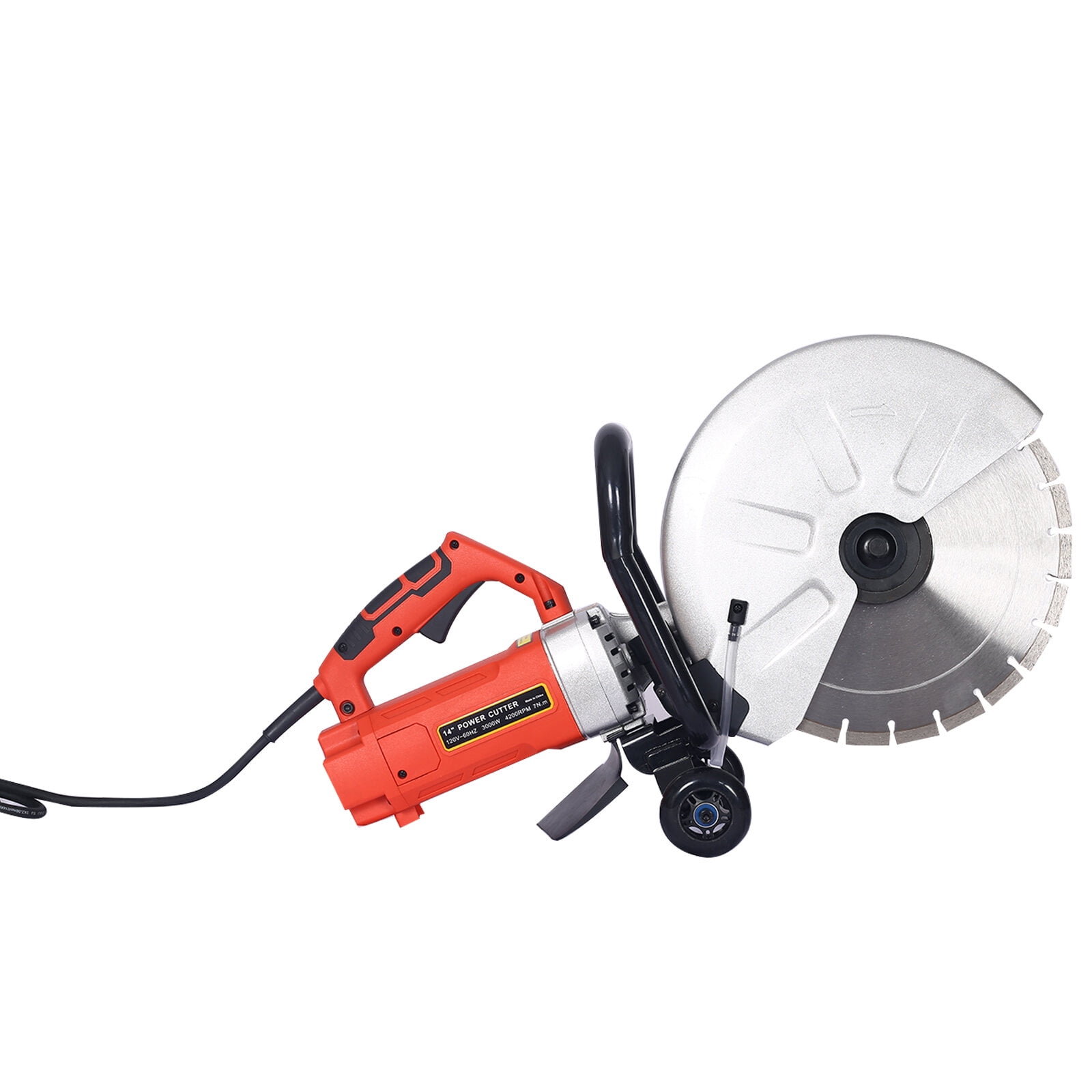 Cordless Drill Electric 14" Cut Off Saw Wet/Dry Concrete Saw Cutter Guide Roller with Water Line Attachment 3000w with blade,Impact Driver
