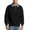 Black, variant on TOUMENY Men Sweater Fall Winter Collared Long Sleeve Solid Casual Comfy Tops Men Color Block Loose Half-Zip Pullover Black L
