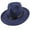 Navy, variant on Walbest Men Women Classic Hard Felt Cowboy Wide Brim Fedora Panama Hat Outdoor Beach Holiday Sun Hat