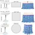 thumbnail image 3 of relayinert Tulle Table White Bridal Shower Party Ruffle Table Material is and Easy to Install 185x77cm Suitable Circular Table white, 3 of 3