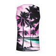 thumbnail image 5 of Penkiiy Mens Beach Tank Top Tropical Print Sleeveless Tops Stylish Summer T Shirt Crewneck Athletic Tee Soft Basic Tank Tops M Pink, 5 of 5