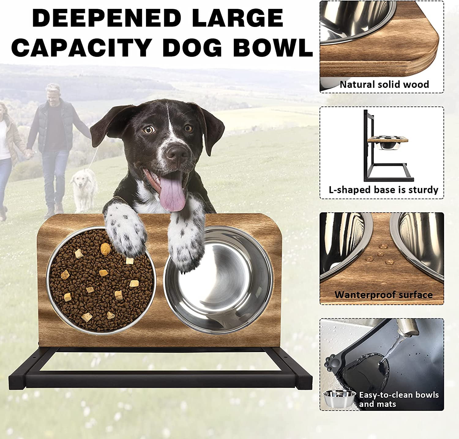 Simple Solid Bowl + Dog Bowl Stand – Waggo