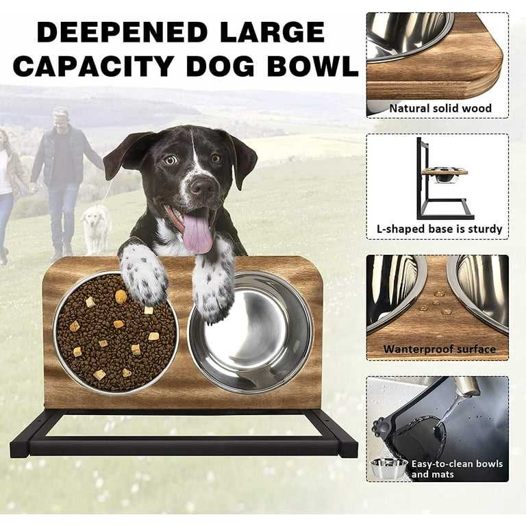 Large spill proof clearance dog bowl