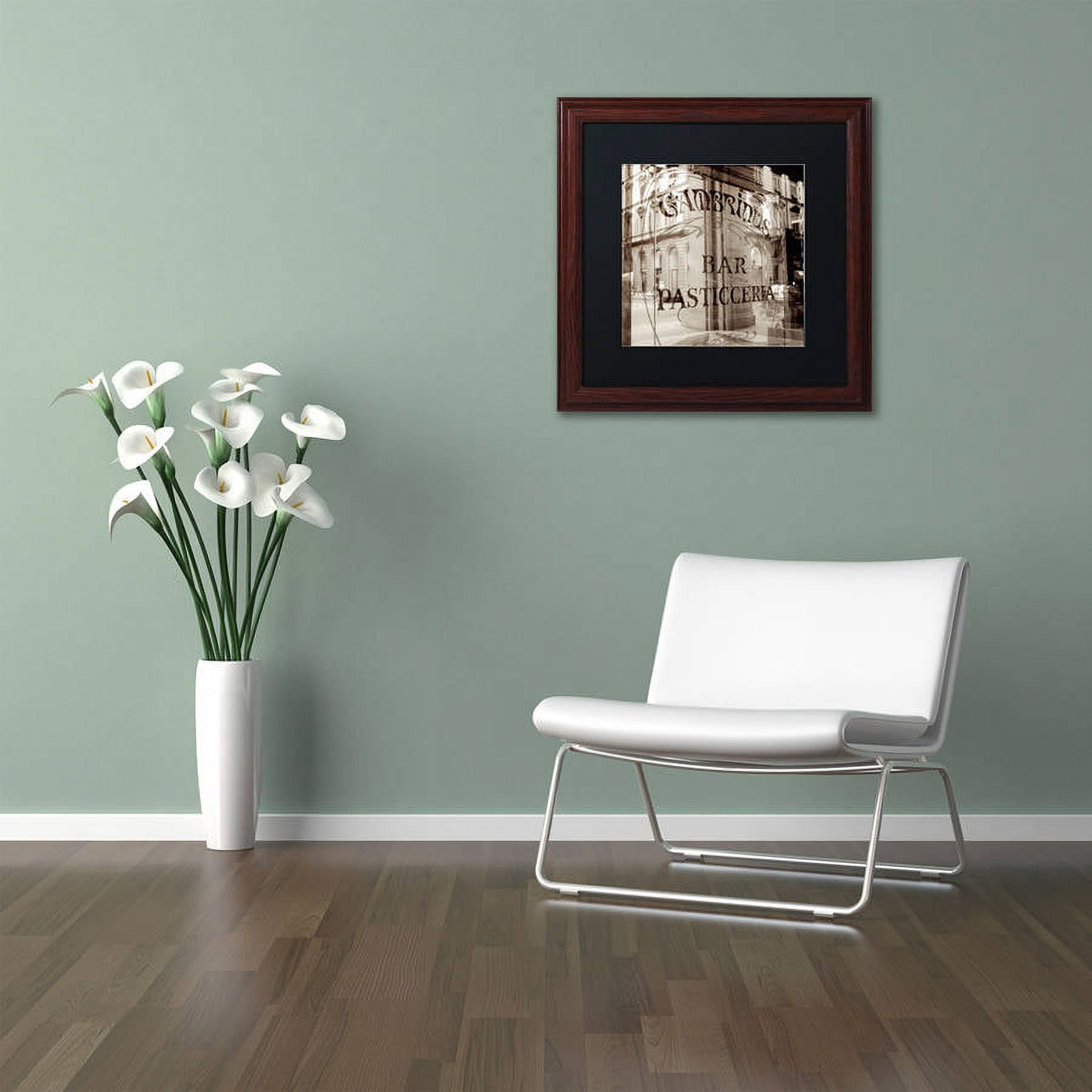 Trademark Fine Art "Firenze V" Canvas Art by Alan Blaustein, Black Matte, Wood Frame