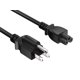 thumbnail image 1 of Líder Del Cable 3 Pies 18 Awg 3 Cable De Alimentación De Ca Para Portátil Iec320 C5 A Nema 5-15P Listado Ul, 1 of 1
