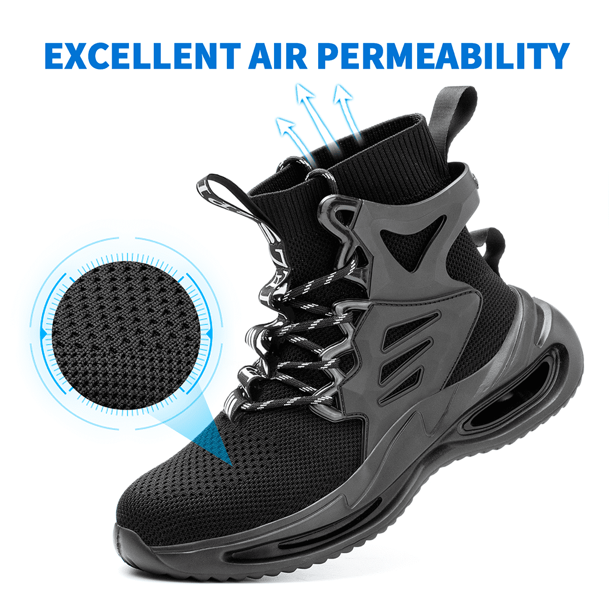Woman Breathable Steel Toe Safety Shoes Work Safety Boots Puncture Proof  Men Sport Sneakers Male Construction Security Boots